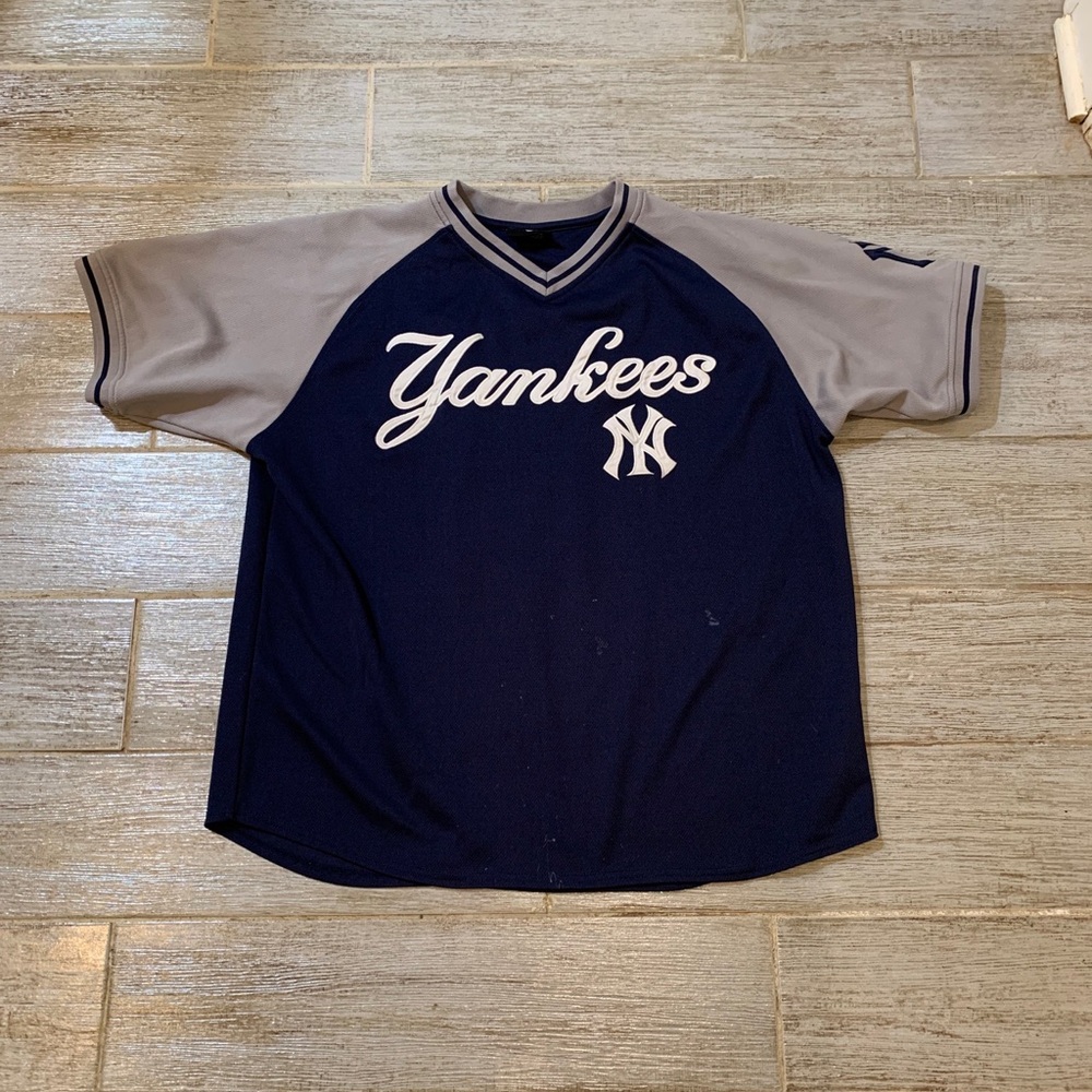 Vtg Derek Jeter New York Yankees Stitches Jersey baseball XL MLB NYC
